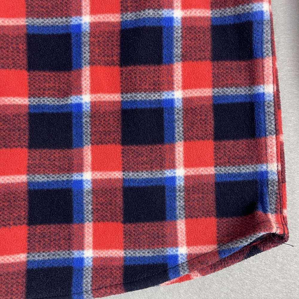 Abercrombie‎ Kids Flannel Shirt Size 13/14 Red Blue Plaid Long Sleeve - Picture 6 of 10